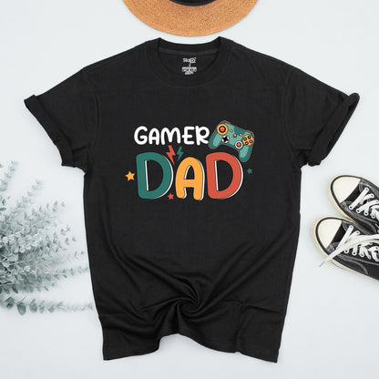 Gamer Dad & Gaming Buddy T-Shirts - First Father's Day Gift for Dad & Baby Boy - Matching Family Outfits