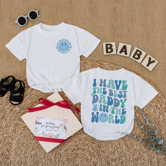 I Have The Best Daddy In The World Baby Romper Newborn Bodysuit Daddy's Little Girl Outfit First Fathers Day Gift New Dad Present