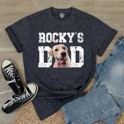 Custom Dog Dad Shirt with Photo - Personalized Gift for Dog Lovers, Father's Day Gift for Dads, Pet Photo Shirt