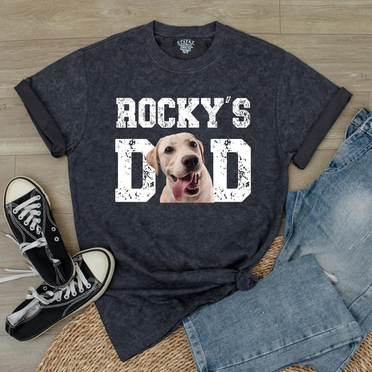 Custom Dog Dad Shirt with Photo - Personalized Gift for Dog Lovers, Father's Day Gift for Dads, Pet Photo Shirt
