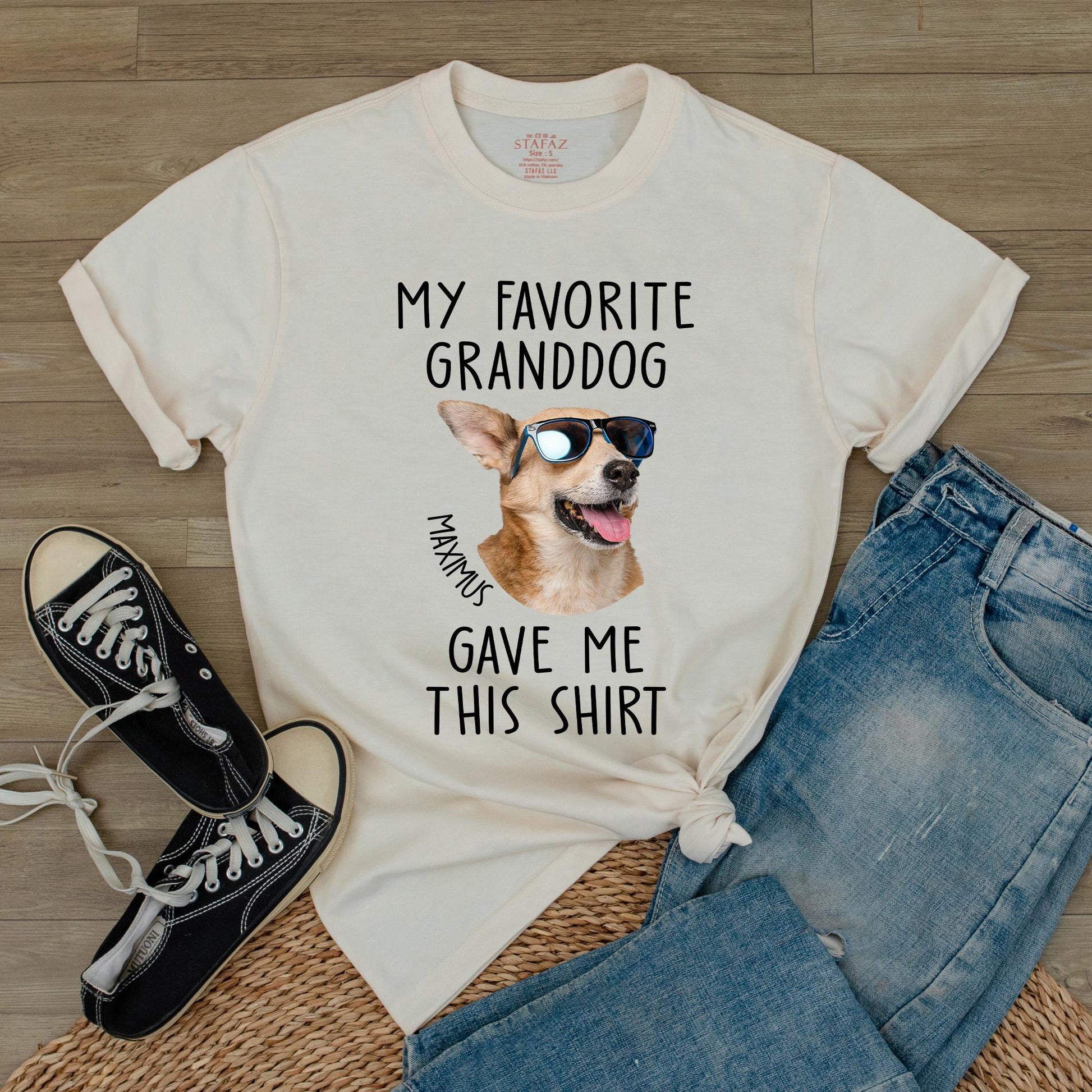 Custom Photo Dog Dad Shirt, Funny Gift for Dog Lovers, Personalized Father's Day Birthday Tee, Dog Papa Gift, Comfortable Cotton