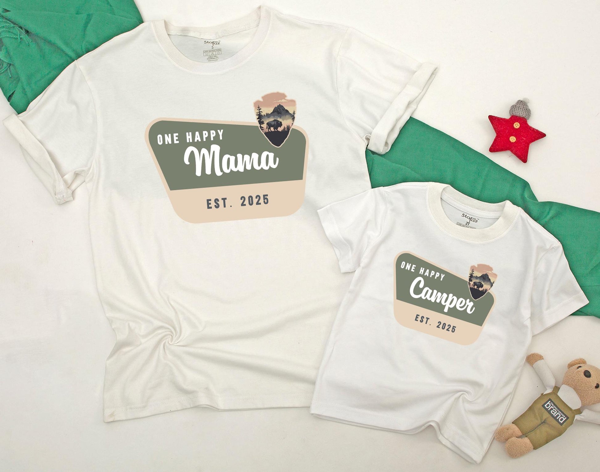 One Happy Camper First Birthday Outfit Matching Family Tees Mommy and Me Vacation Shirts