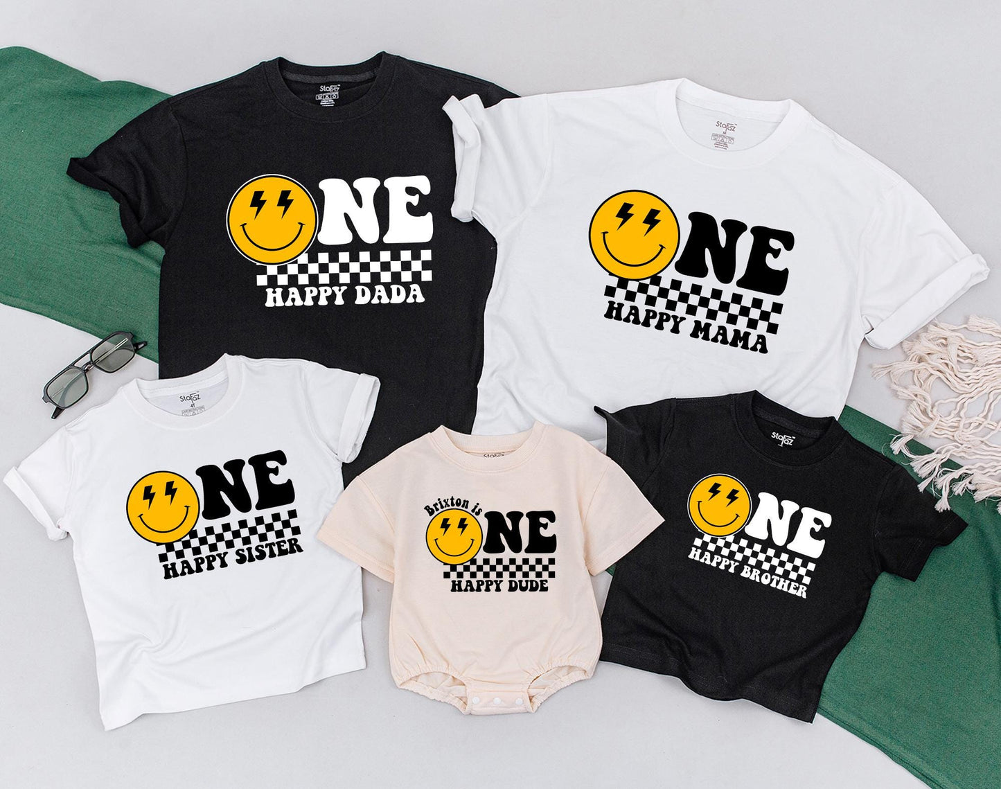 Matching Family Ocean Shirts for Shark 1st Birthday! Oneder the Sea Outfit, Baby Boy Romper, Retro Boho, Happy Face