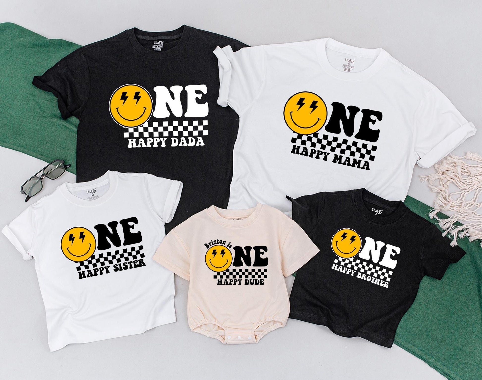 Matching Family Ocean Shirts for Shark 1st Birthday! Oneder the Sea Outfit, Baby Boy Romper, Retro Boho, Happy Face