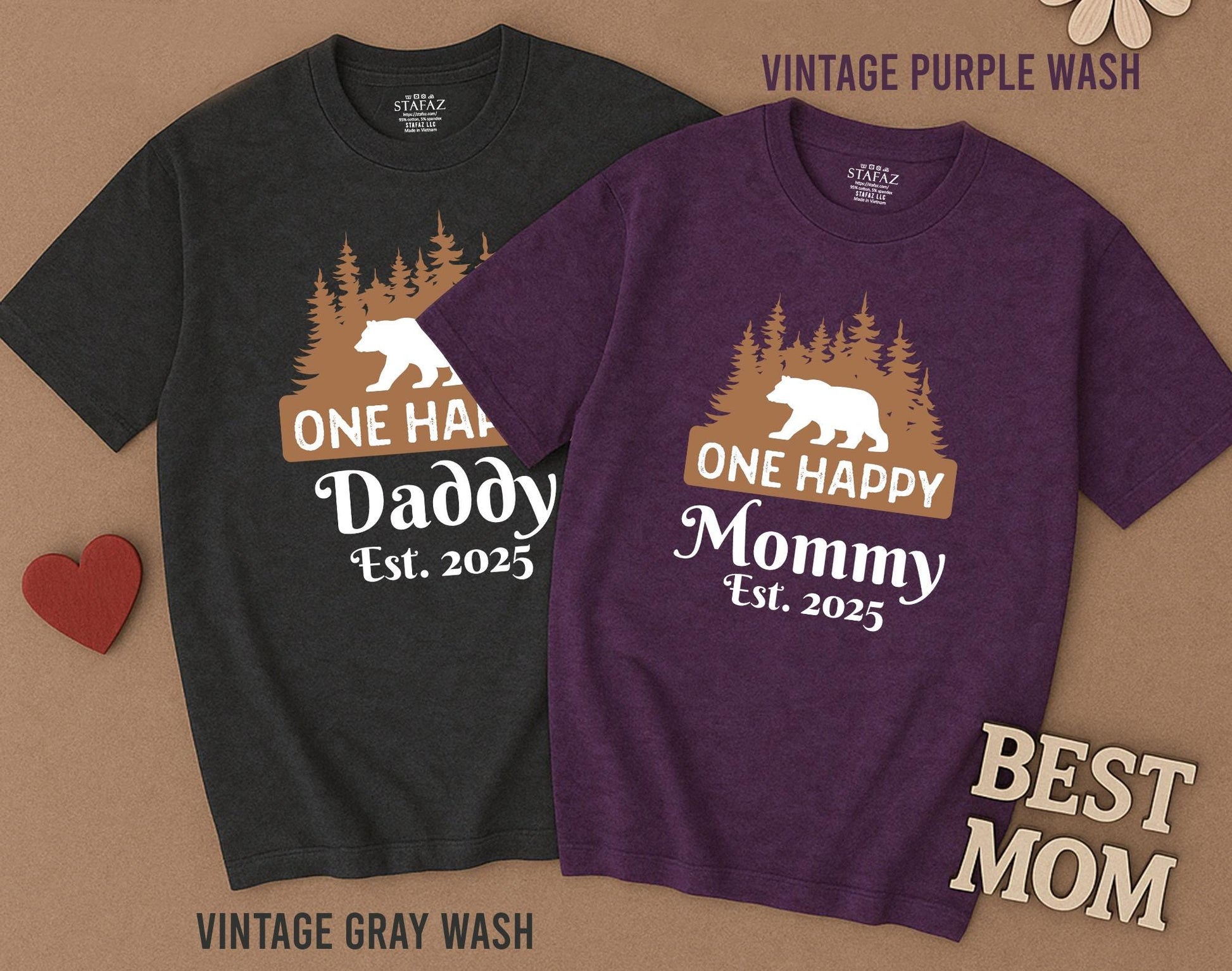 One Happy Camper First Birthday Matching Family Shirts for Baby Boy 1st Bday Outfit and Mommy & Me Tees Comfortable Cotton Celebration
