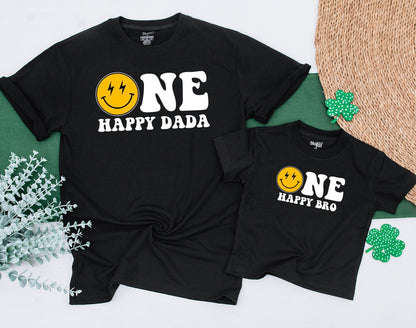 Mommy and Me One Happy Dude 1st Birthday Shirt Outfit for Baby Girl and Mom with Cute Smile Design Comfortable Family Celebration Clothes
