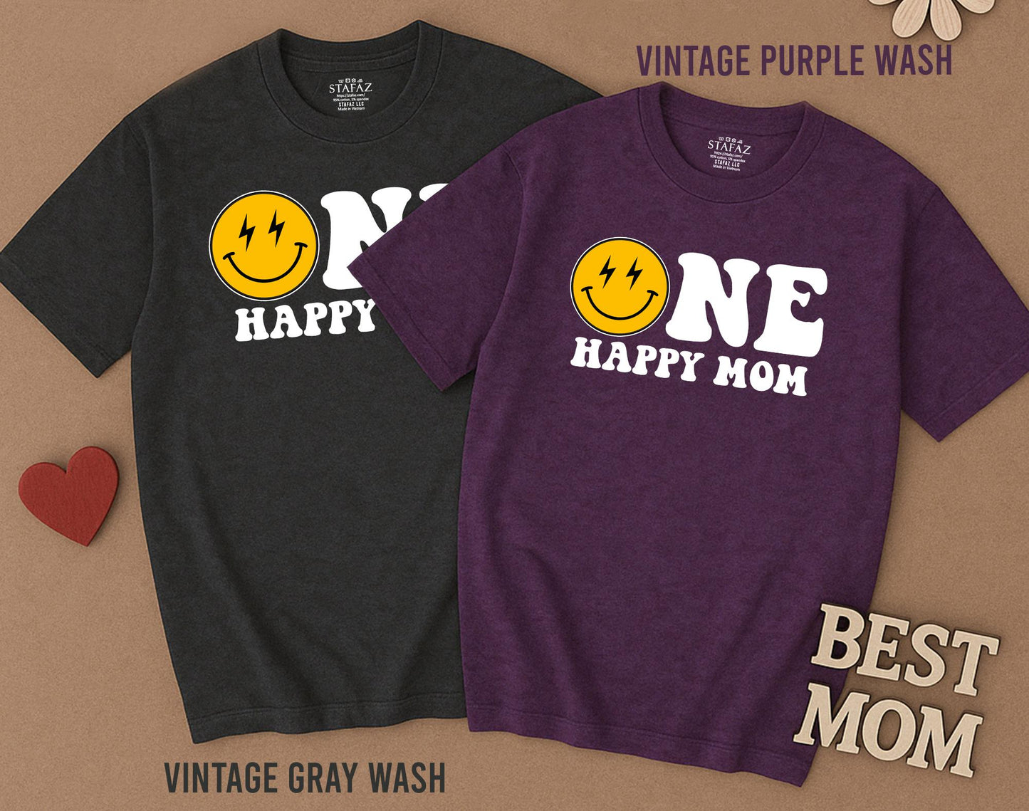 Mommy and Me One Happy Dude 1st Birthday Shirt Outfit for Baby Girl and Mom with Cute Smile Design Comfortable Family Celebration Clothes