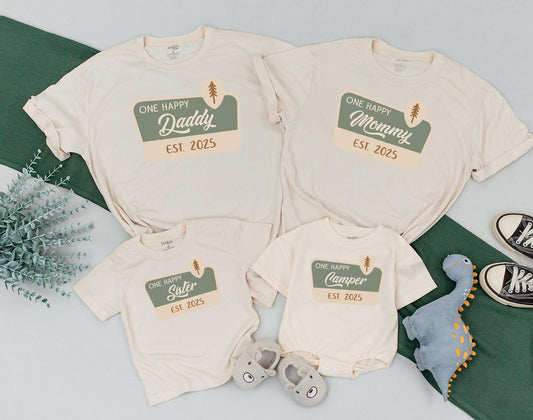 One Happy Camper First Birthday Outfit Matching Family Camping Squad Romper Toddler Adventure Gift
