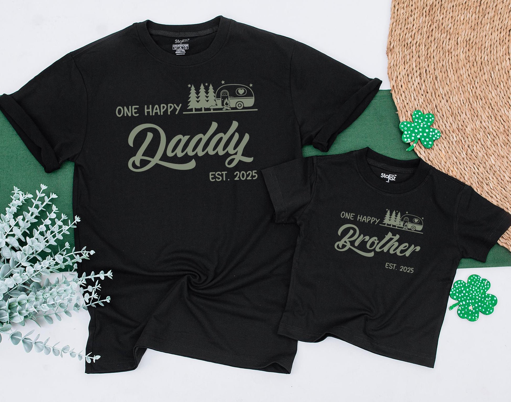 One Happy Camper Baby Romper First Birthday Outfit Camping Bodysuit Gifts Happy Camper Shirts Matching Family Crew