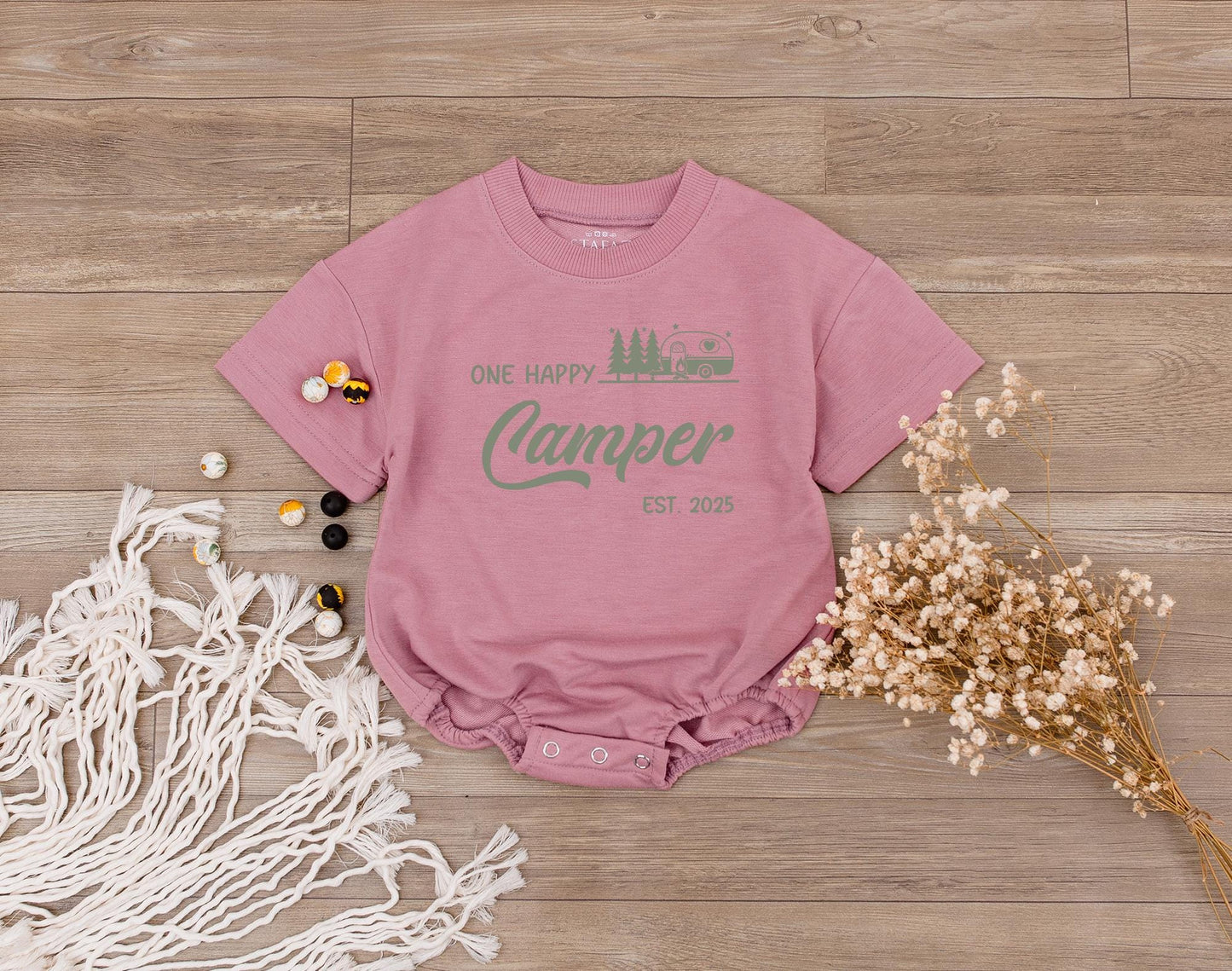 One Happy Camper Baby Romper First Birthday Outfit Camping Bodysuit Gifts Happy Camper Shirts Matching Family Crew