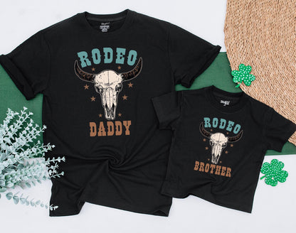 My First Rodeo Matching Family Shirts Baby Bodysuit Toddler Cowboy Cowgirl Outfit First Birthday Wild West Farm Celebration Gift