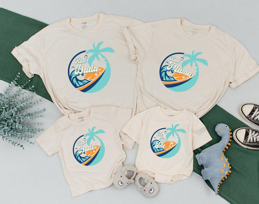 Surf Family Birthday Shirts The Big One Romper First Trip Toddler Boy Coming Home Outfit Summer Surfboard Baby Gift 1st Birthday