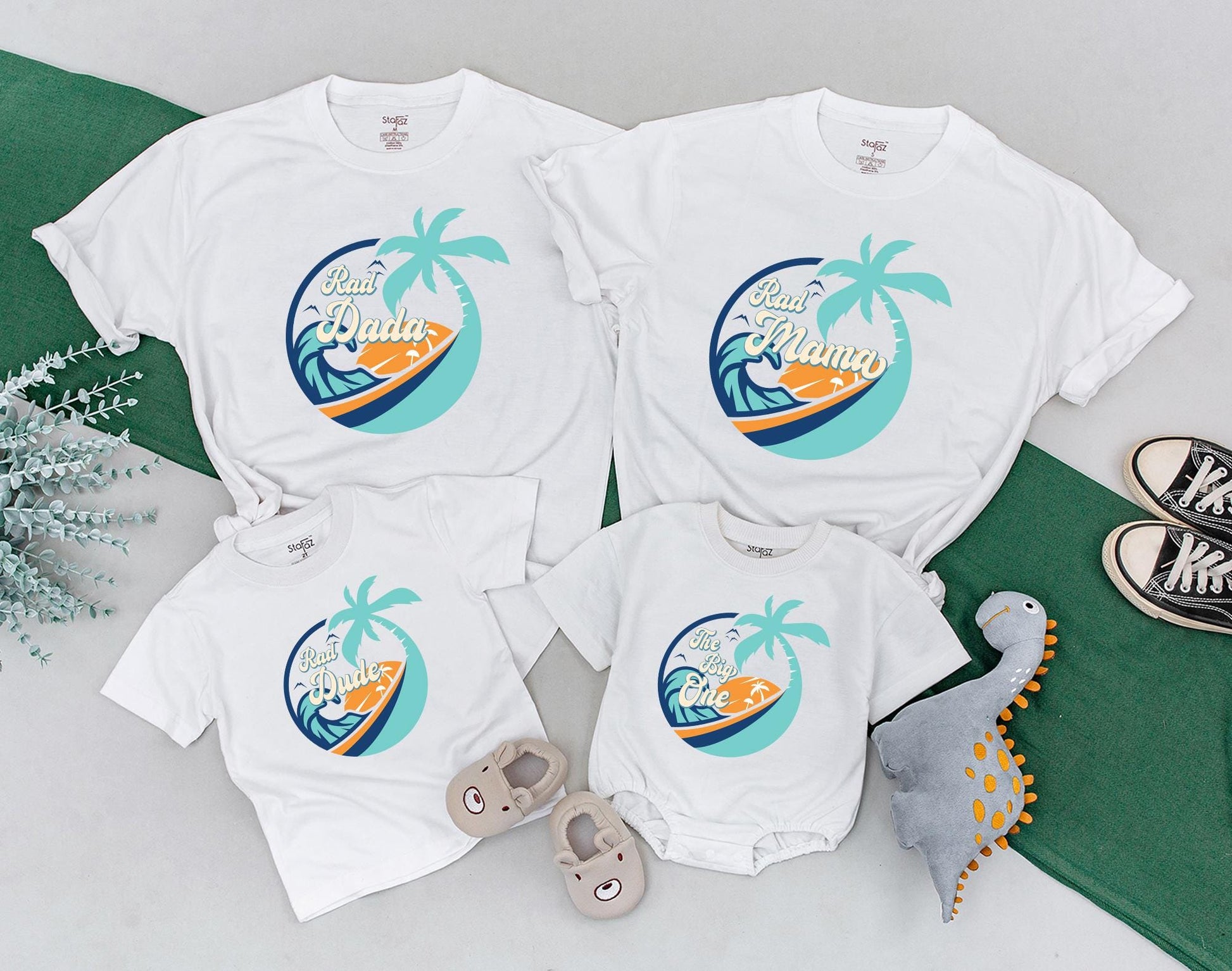 Surf Family Birthday Shirts The Big One Romper First Trip Toddler Boy Coming Home Outfit Summer Surfboard Baby Gift 1st Birthday