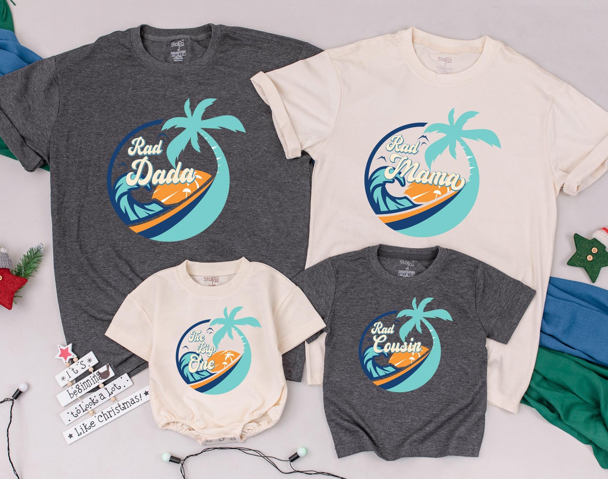 Surf Family Birthday Shirts The Big One Romper First Trip Toddler Boy Coming Home Outfit Summer Surfboard Baby Gift 1st Birthday