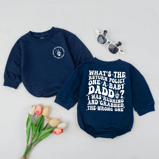Funny Father's Day Baby Bubble Romper - Daddy Joke Toddler Bodysuit - Summer Baby Clothes Gift (Cute & Hilarious)