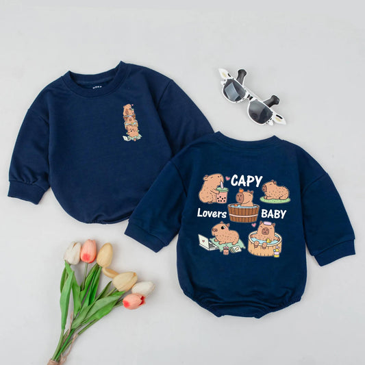 Adorable Capybara Baby Romper Kawaii Animal Lover Toddler Jumpsuit Cute Infant Clothes Newborn Gift Idea Soft Cotton