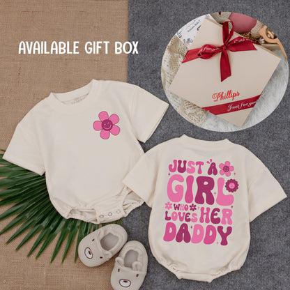 Daddy's Girl T-Shirt Bubble Romper Cute Baby Girl First Father's Day Outfit Gift Daddy and Me Matching Babywear Infant Clothes