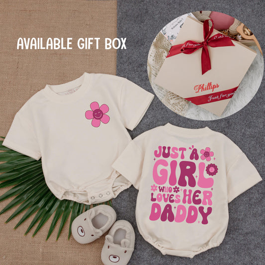 Daddy's Girl T-Shirt Bubble Romper Cute Baby Girl First Father's Day Outfit Gift Daddy and Me Matching Babywear Infant Clothes