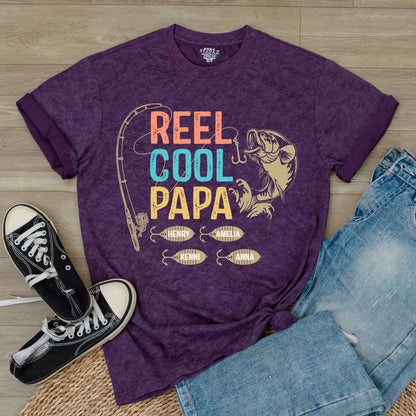 Reel Cool Papa Grandpa Fishing T-Shirt Fishing Lover Grandpa Shirt Gift for Grandpa Papa Gift