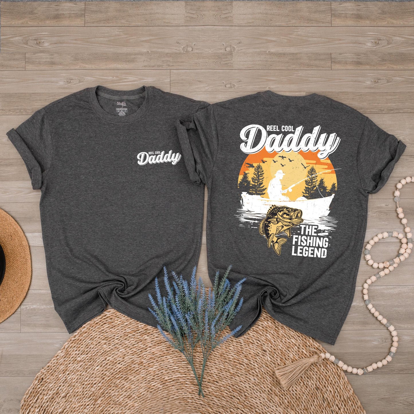 Reel Cool Dad Fishing T-Shirt: Funny Fishing Gift for Dad, Father's Day, Retro Shirt for Fishermen, Fishing Dad Clothes
