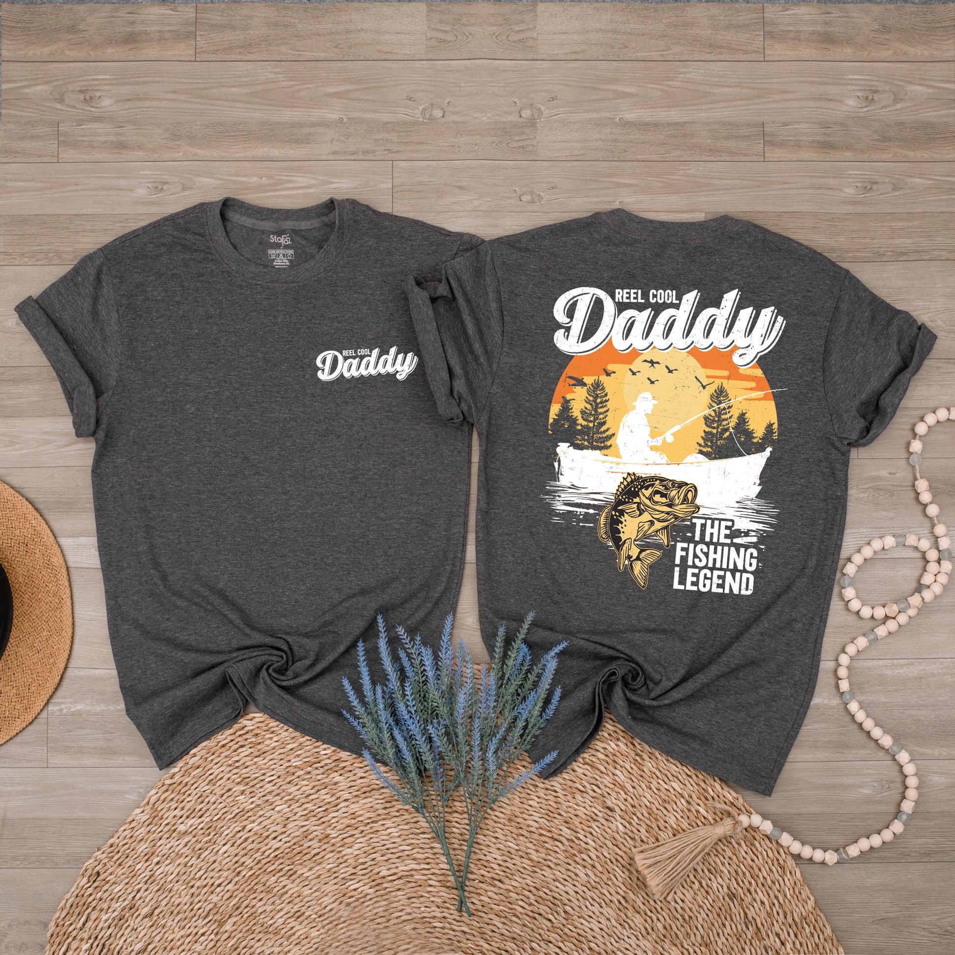 Reel Cool Dad Fishing T-Shirt: Funny Fishing Gift for Dad, Father's Day, Retro Shirt for Fishermen, Fishing Dad Clothes