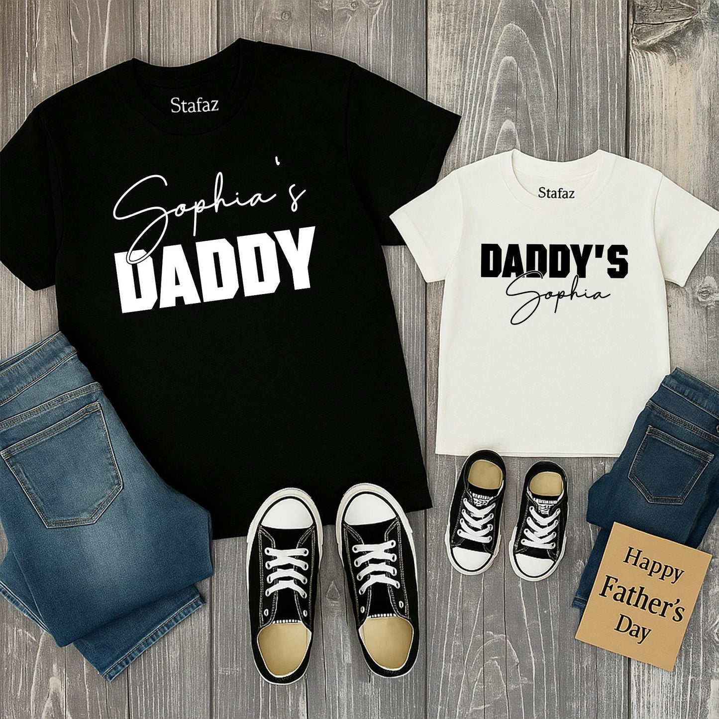 Daddy & Girl Matching Shirts, Custom Father's Day Gift, Personalized Dad Daughter Tee, Dad and Girl Outfit, Cotton