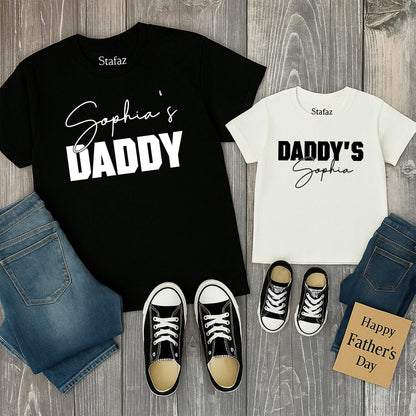 Daddy & Girl Matching Shirts, Custom Father's Day Gift, Personalized Dad Daughter Tee, Dad and Girl Outfit, Cotton