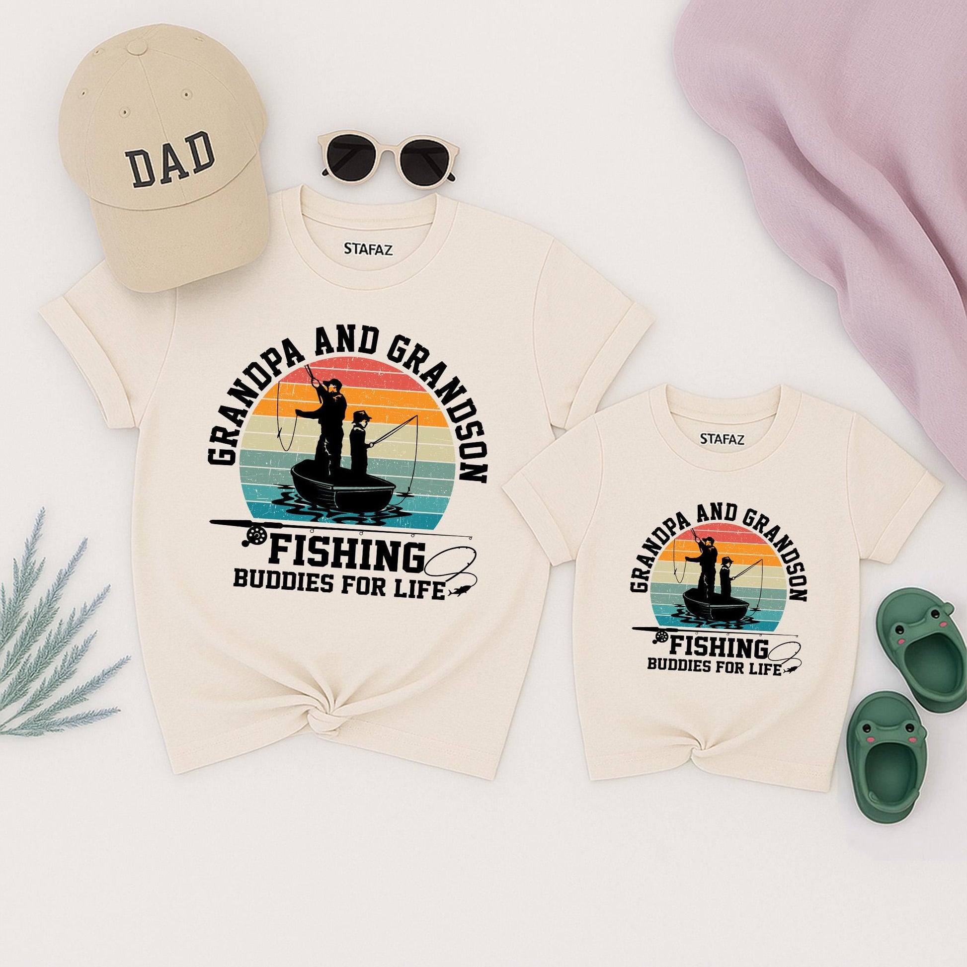 Grandpa and Grandson Fishing Buddies for Life Matching Shirt, Fathers Day Gift for Grandpa, Fishing Grandpa Tee, Reel Cool Duo