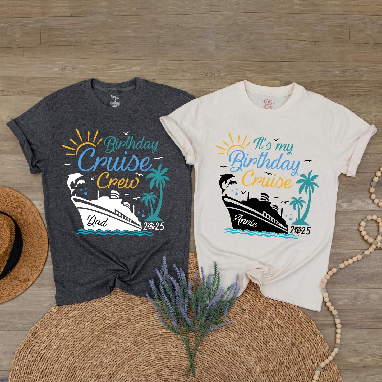 It's My Birthday Cruise Shirt Womens Bday Crew Party Top for Family Cruise Vacation 2025 Group Celebration Gift Comfortable Cotton Tee