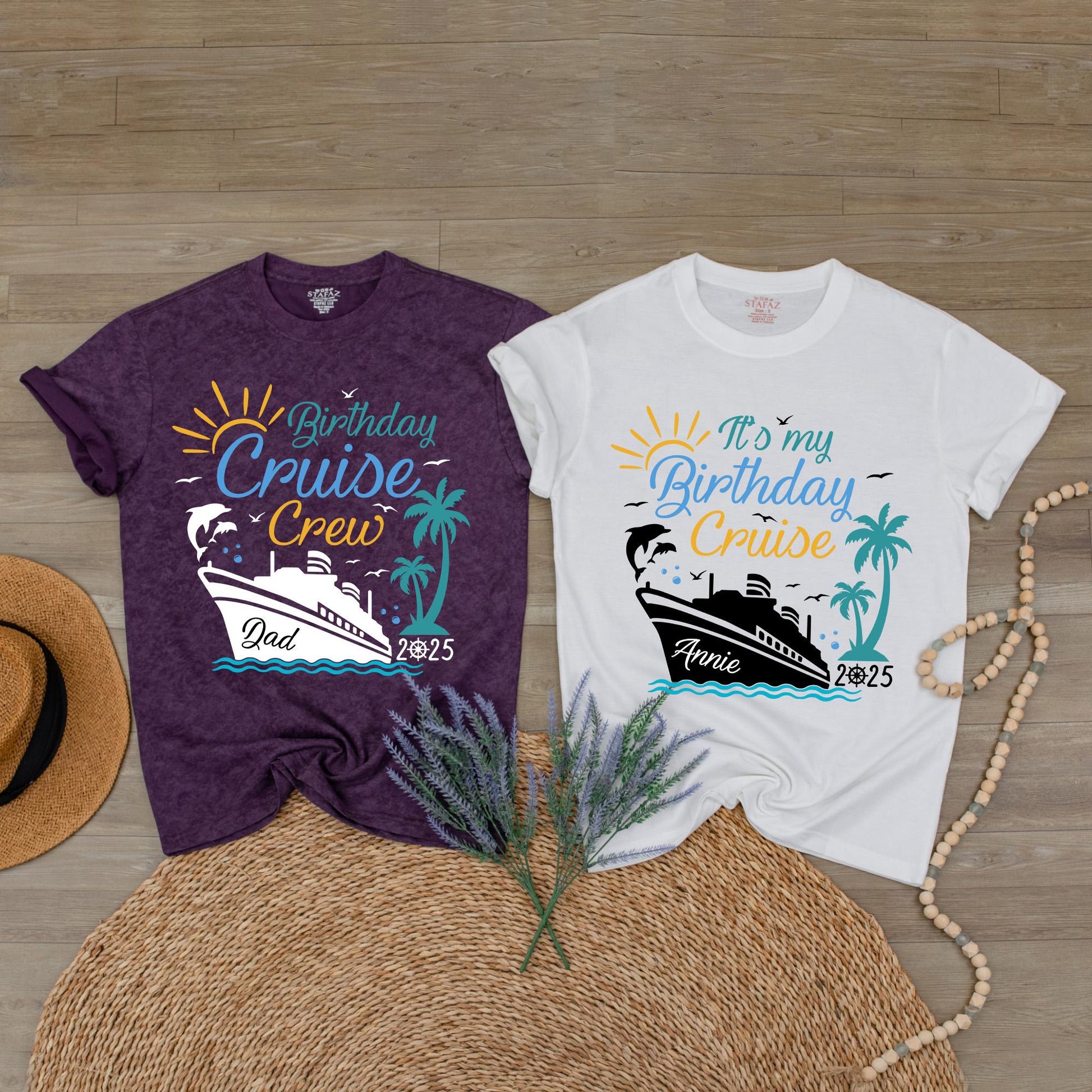 It's My Birthday Cruise Shirt Womens Bday Crew Party Top for Family Cruise Vacation 2025 Group Celebration Gift Comfortable Cotton Tee