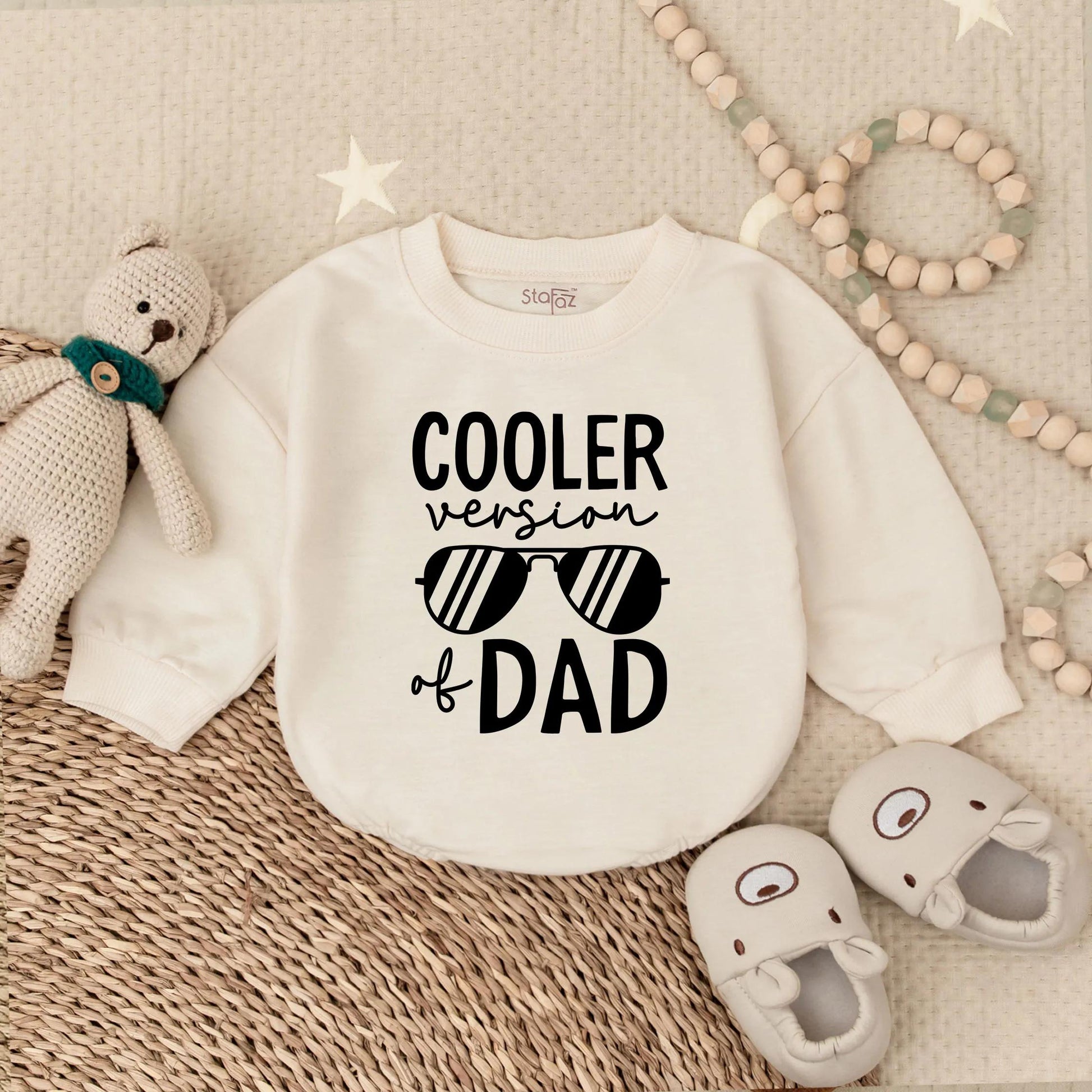 Cooler Dad Bubble Romper Cute Baby Boy Bodysuit First Father's Day Gift Funny Kid Outfit Soft Infant Clothes