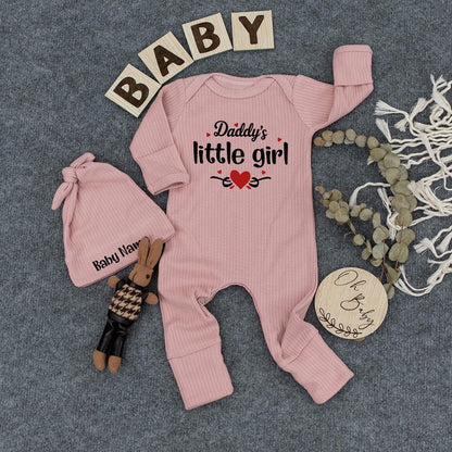 Personalized Daddy's Little Lady Bodysuit Cute Daddys Girl Coming Home Outfit Newborn Baby Clothes Fathers Day Gift Baby Shower