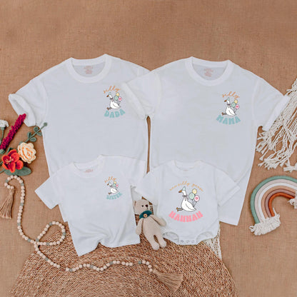 Goose First Birthday Matching Family Shirt Mama Dada Goose Birthday Outfit Cake Smash One Year Old Gift