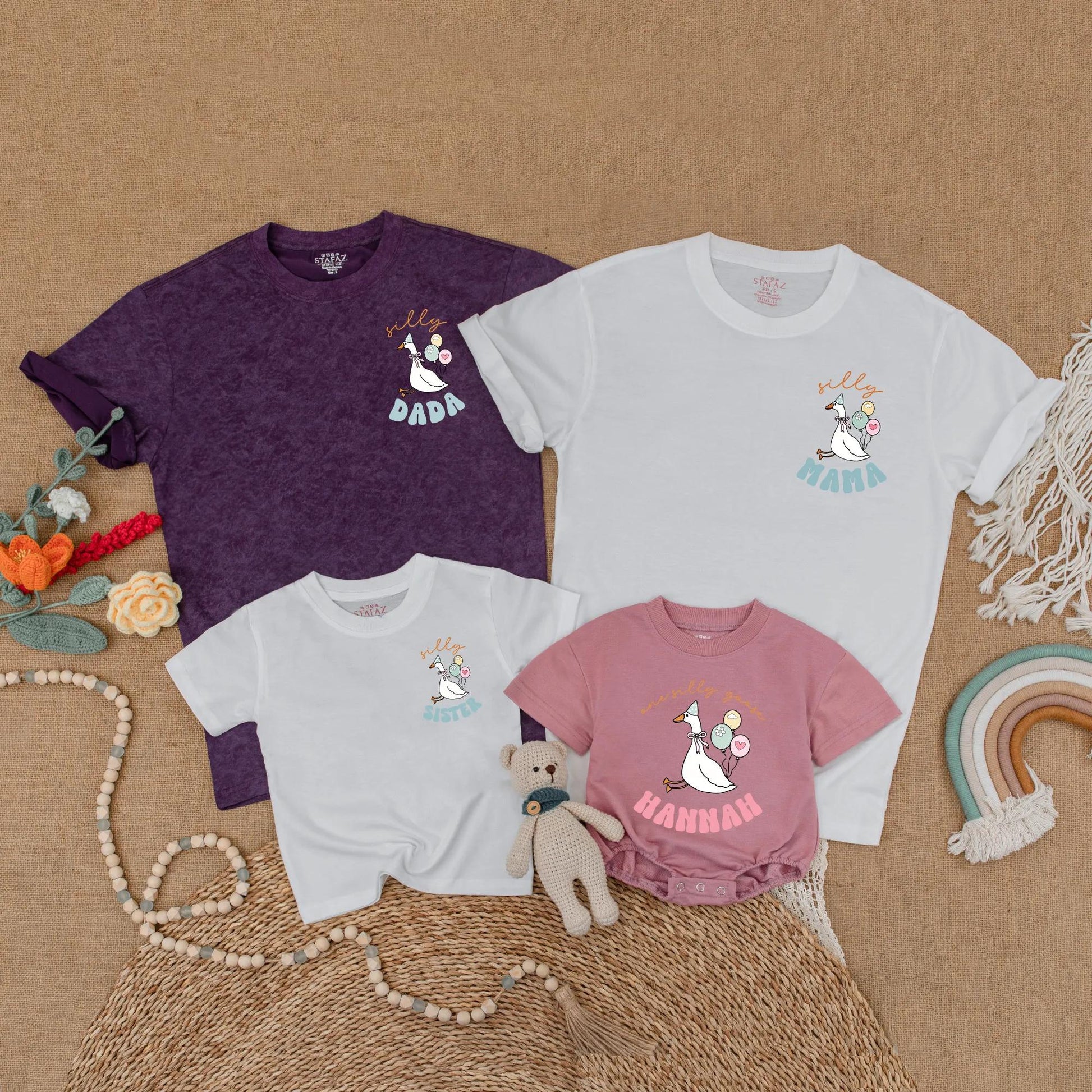 Goose First Birthday Matching Family Shirt Mama Dada Goose Birthday Outfit Cake Smash One Year Old Gift