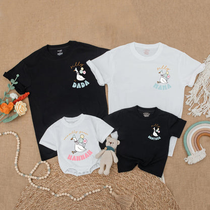 Goose First Birthday Matching Family Shirt Mama Dada Goose Birthday Outfit Cake Smash One Year Old Gift