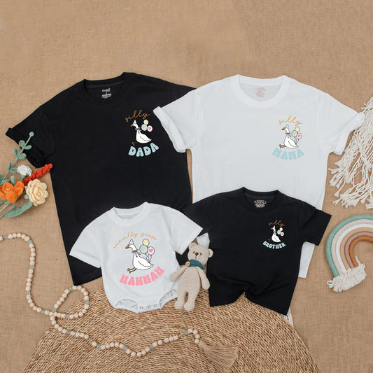 Goose First Birthday Matching Family Shirt Mama Dada Goose Birthday Outfit Cake Smash One Year Old Gift