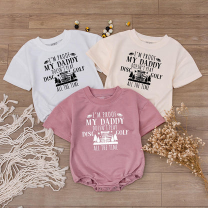 Disc Golf Baby Romper or Toddler Tee: Daddy's Girl Outfit, Cute Retro Design, Pregnancy Gift, Disc Golf Family Fun, Newborn, Birthday