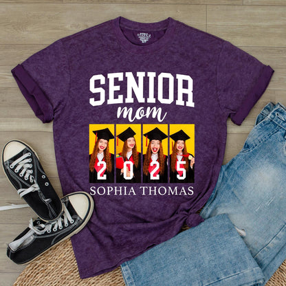Custom Senior 2025 Graduation Family Shirts, Proud Class of 2025 Photo Tee, Personalized Graduation Gift for Family, Senior Year 2025