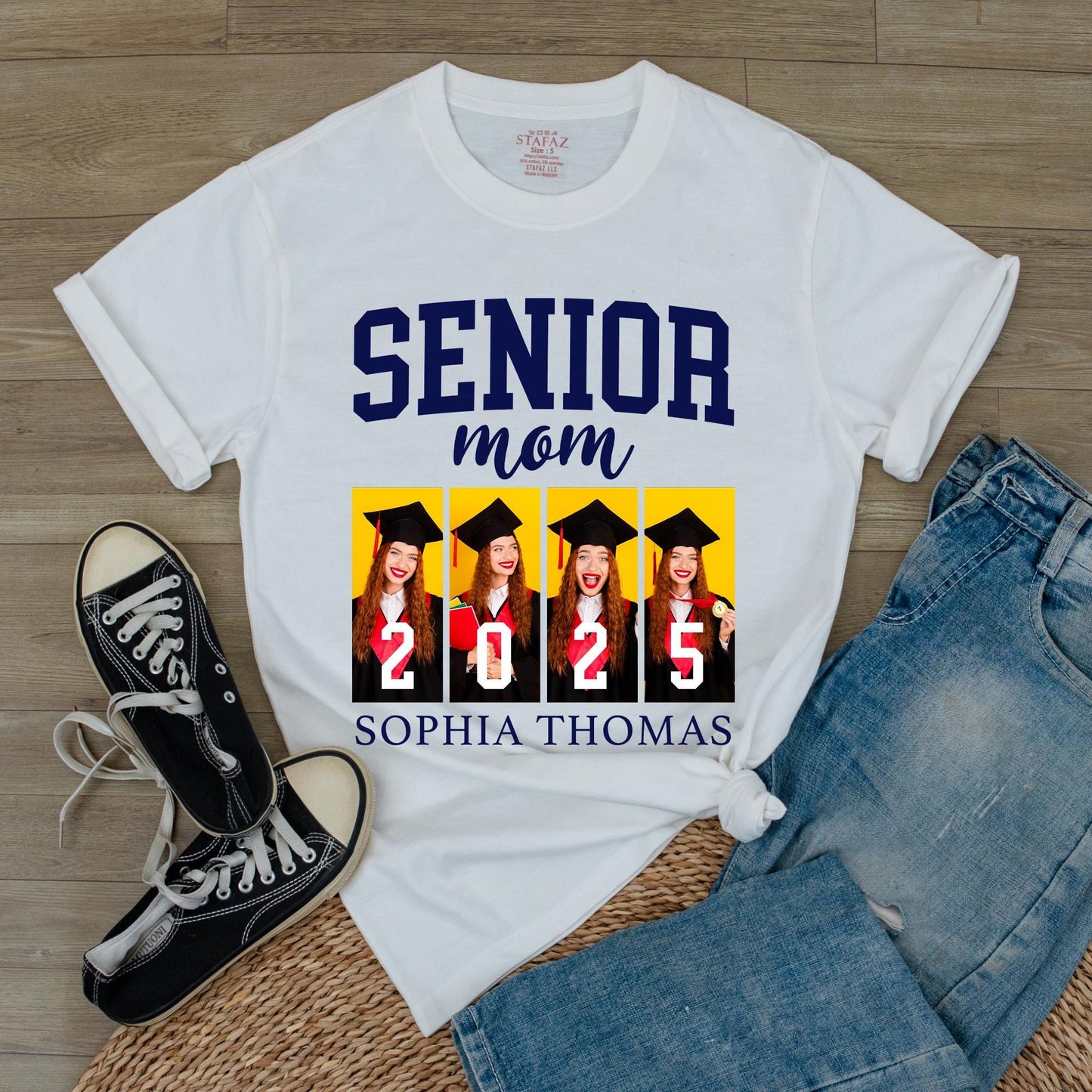 Custom Senior 2025 Graduation Family Shirts, Proud Class of 2025 Photo Tee, Personalized Graduation Gift for Family, Senior Year 2025