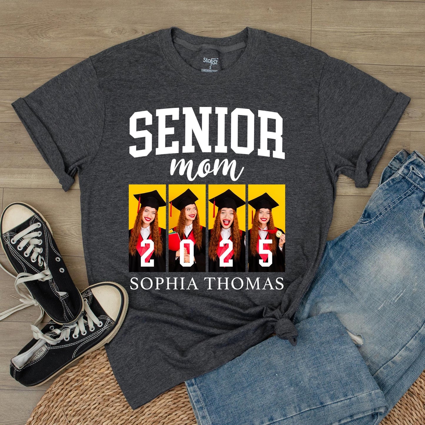 Custom Senior 2025 Graduation Family Shirts, Proud Class of 2025 Photo Tee, Personalized Graduation Gift for Family, Senior Year 2025