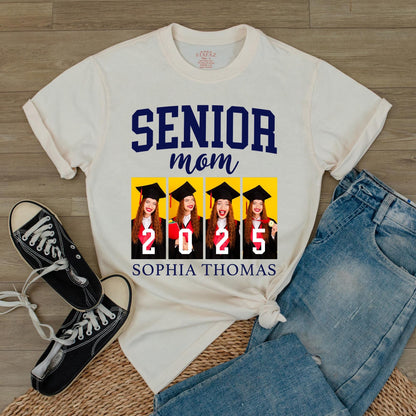 Custom Senior 2025 Graduation Family Shirts, Proud Class of 2025 Photo Tee, Personalized Graduation Gift for Family, Senior Year 2025