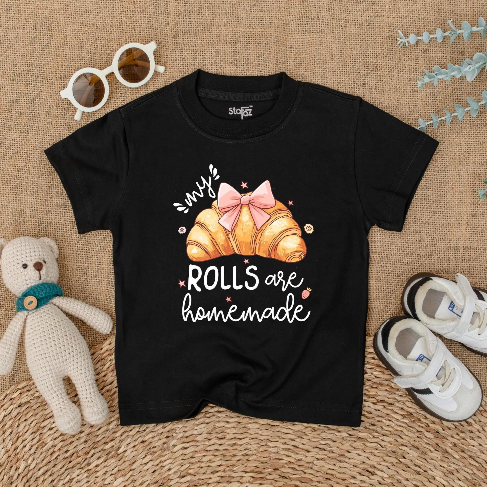 My Rolls Are Homemade Baby Romper Funny Cake Bodysuit Cute Food Outfit for Baby Girl Shower Gift