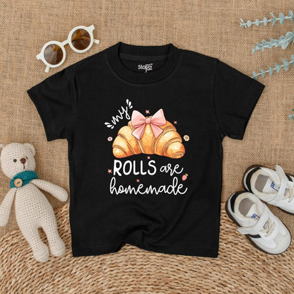 My Rolls Are Homemade Baby Romper Funny Cake Bodysuit Cute Food Outfit for Baby Girl Shower Gift