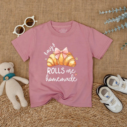 My Rolls Are Homemade Baby Romper Funny Cake Bodysuit Cute Food Outfit for Baby Girl Shower Gift