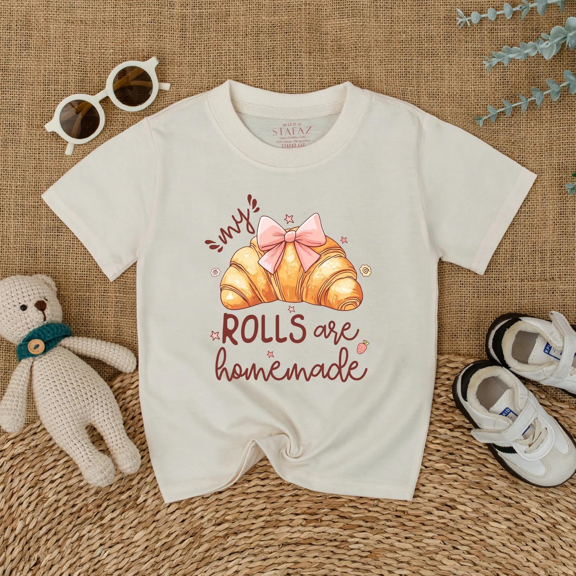 My Rolls Are Homemade Baby Romper Cute Food Outfit for Baby Girl Funny Cake Bodysuit Adorable Baby Shower Gift First Birthday Party Clothes