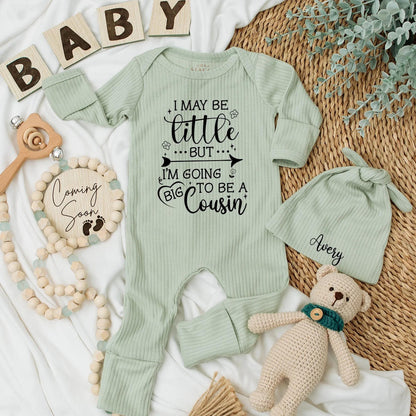 Big Cousin Bodysuit Baby Announcement Outfit, I May Be Little, But I'm a Big Cousin, Whimsical Design, New Cousin Gift, Cute Baby Clothes