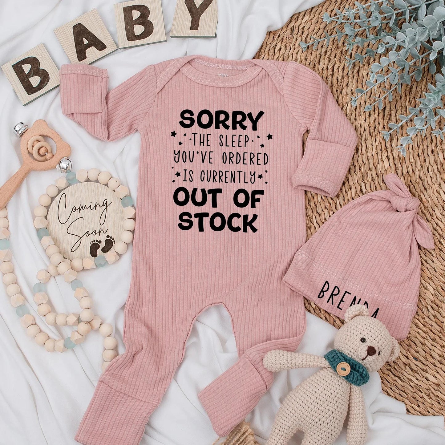 Out of Stock Sleep Baby Bodysuit Funny Newborn Outfit Cute Coming Home Clothes Gender Neutral Shower Gift Playful Star Design Soft Cotton 137
