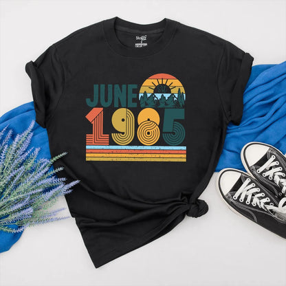 June 1985 Birthday Shirt for Her: Vintage 40th Birthday Outfit, Personalized Retro Est. Year Clothes, Gift for Women, Custom 80s Style