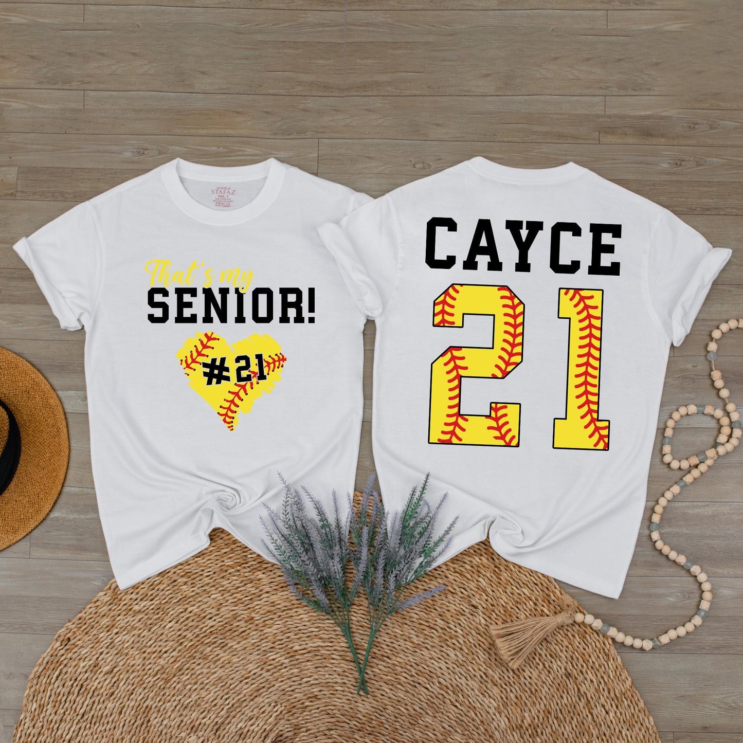 That's My Softball Senior 2025 T-Shirt for Girls, Custom Softball Mom Tee, Senior Night Game Day Shirt
