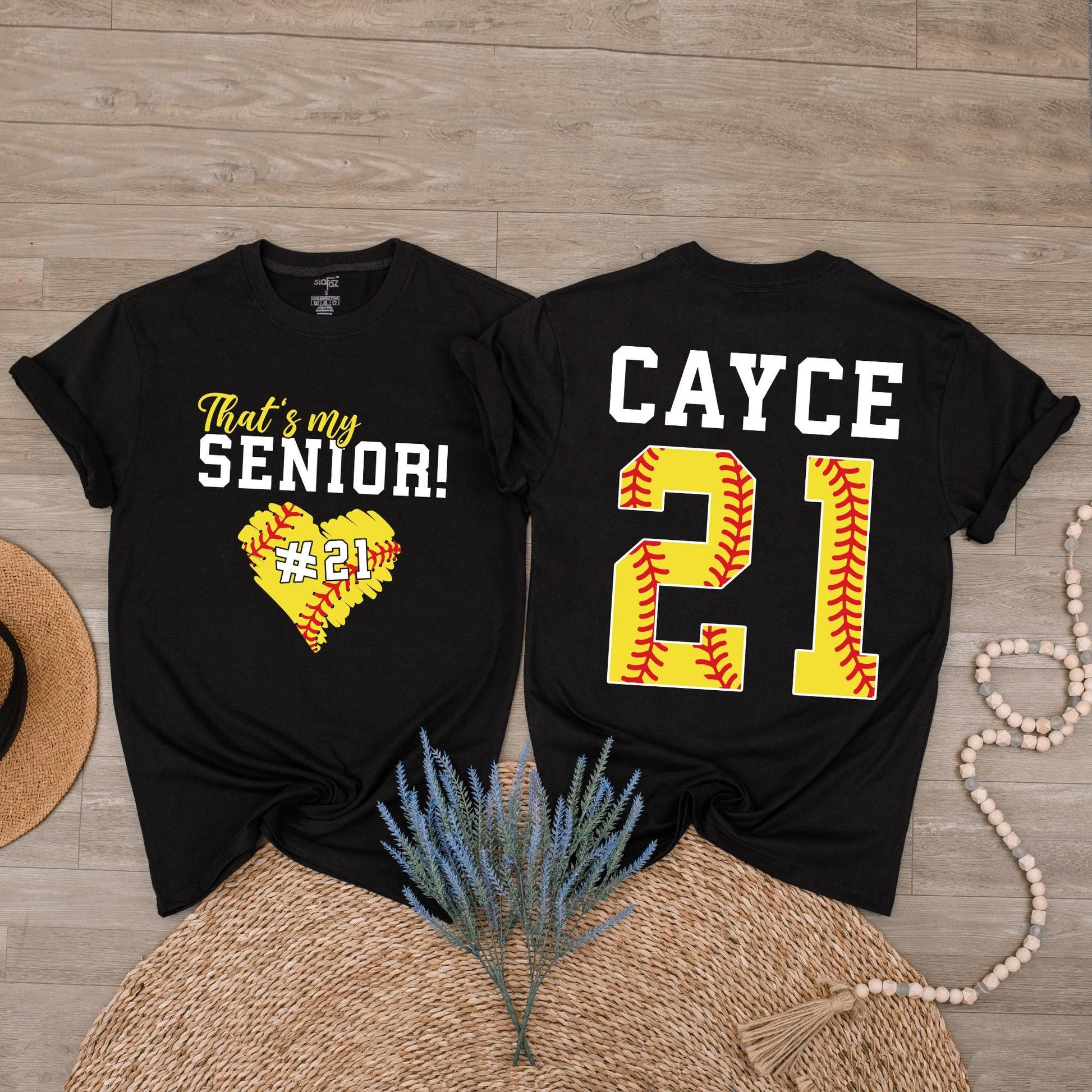 That's My Softball Senior 2025 T-Shirt for Girls, Custom Softball Mom Tee, Senior Night Game Day Shirt
